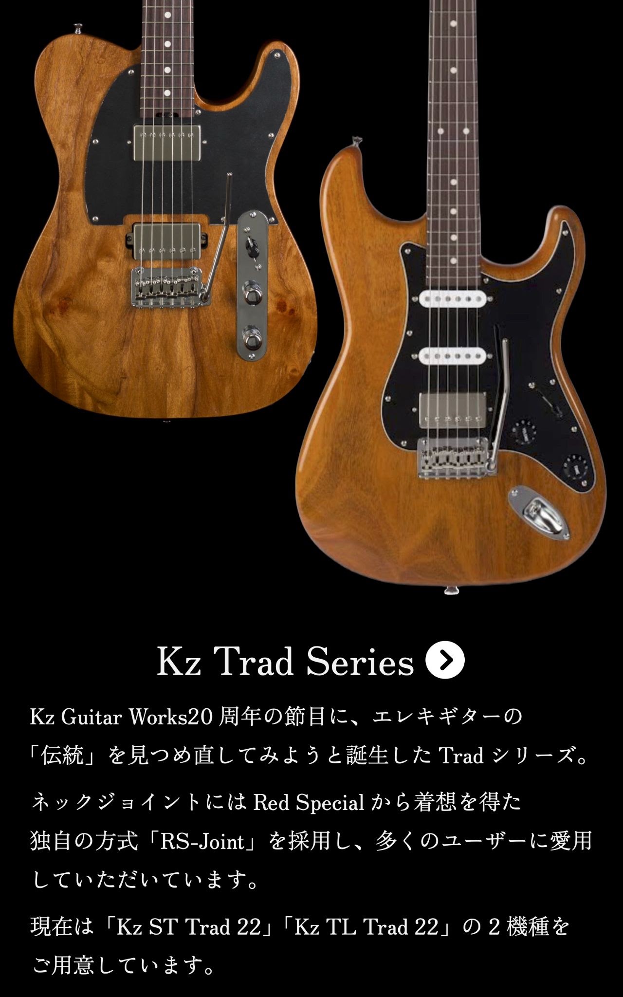 Kz Trad 現行サイトのシリーズ紹介写真